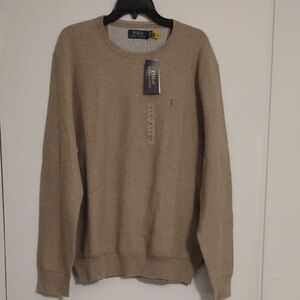 Polo by Ralph Lauren Men's Beige Crewneck Sweater